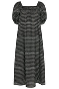 Tiia Dress | Black Offwhite