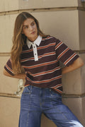 Augusta Stripe Polo Tee 33175 | Winered