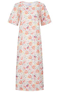 Alma Tshirt Dress | Creamy Peach Flower