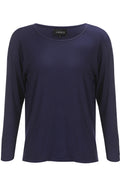Natalia Ls Boxy Blouse | Navy
