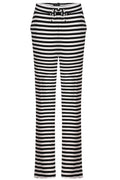 Natalia Straight Pants | Black Creme Stripe