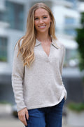 Tokyo Knit Blouse | Sand