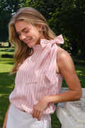 Veda Stripe Top | Rose