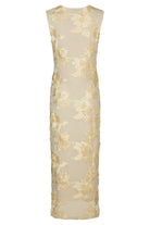 Tiranna Big Flower Mesh Dress | Light Yellow | Kjole fra Neo Noir