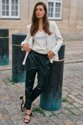 Zabel Leather Sweatpant | Black