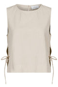 Svetlana Linen Top | Sand