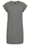 Ulla Stripe Tshirt Dress | Black White Stripe