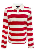 Polo Ls Shirt | Red White Stripe