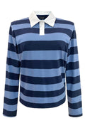Polo Ls Shirt | Navy Blue Stripes