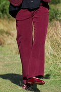 Cora Corduroy Box Pant | Wine