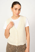 Kirby Knit Vest |  Ecru