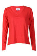 Ulla Ls Vneck Tshirt | Red
