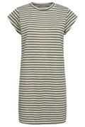 Ulla Stripe Tshirt Dress | Army White Stripe
