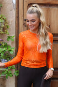 Rose Ls Lace Blouse | Mandarin