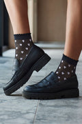 Hypethedetail Socks Hearts 20D | Dusty Rose