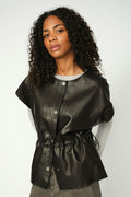 Aylin Leather Vest |  Black