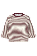 Erin Stripe Tee 33130 | Whiteburgundy