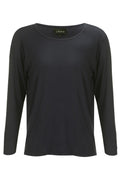 Natalia Ls Boxy Blouse | Black