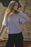 Trixie Dot Blouse | Light Grey