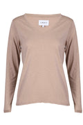 Ulla Ls Vneck Tshirt | Sand