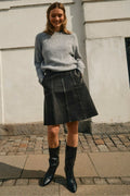 Adalyn Leather Skirt |  Black