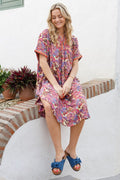 Luna S/S Kaftan Tunic | Royal Berry