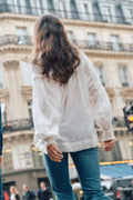 Marb Sansa Emb Blouse  |  Ecru