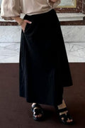 Yara Poplin Skirt | Black