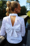 Bobo Ls Bow Shirt | White