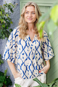 Chloe Raglan Blouse | Blue