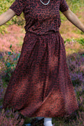 Abbie Leo Skirt | Wine Leopard