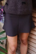 Henne Short Skirt | Dark Brown