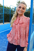 Selina Ls Blouse | Red Hearts