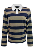 Polo Ls Shirt | Army Navy Stripe