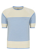 Srmarla Ss O-Neck Stripe Knit | Vista Blue