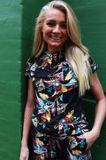 Alma Top | Black Multicolor Paisley