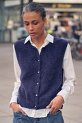 Almine Thora Knit Vest |  Maritime Blue