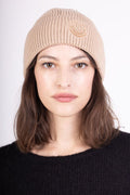 Smiley Face Beanie | Taupe
