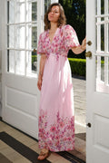 Serna Flower Print Dress | Light Pink
