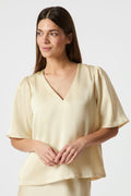Largo Heavy Sateen Blouse | Light Yellow