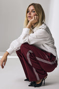 Aminacc Crease Pant | Burgundy