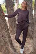 Alma Pants (Fleece) | Dark Chocolate