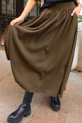 Frede Long Skirt | Army