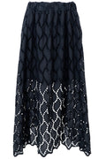 Freya Cut Out Lace Skirt | Black