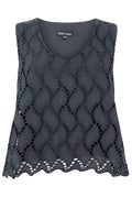 Freya Cut Out Lace Top | Black