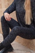 Alma Legging | Black Grey Lace