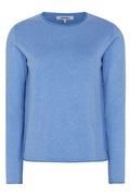 Marla O-Neck Roll Edge Knit | Azurine Melange