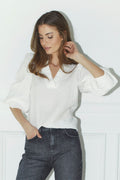 Shina V-Blouse 35922 | Off White