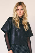 Phoebe Leather Tee 35732 | Black