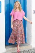 Luna Wide Smock Skirt | Royal Berry